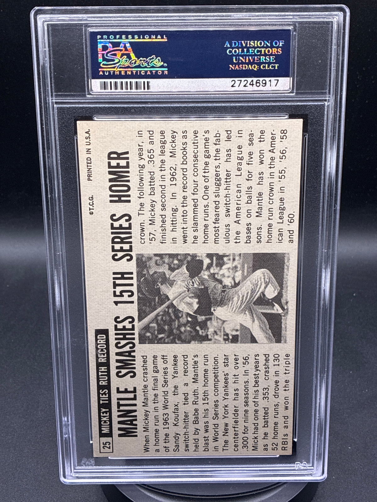 1964 Topps Giants #25 Mickey Mantle PSA 6.5 EX-MT+