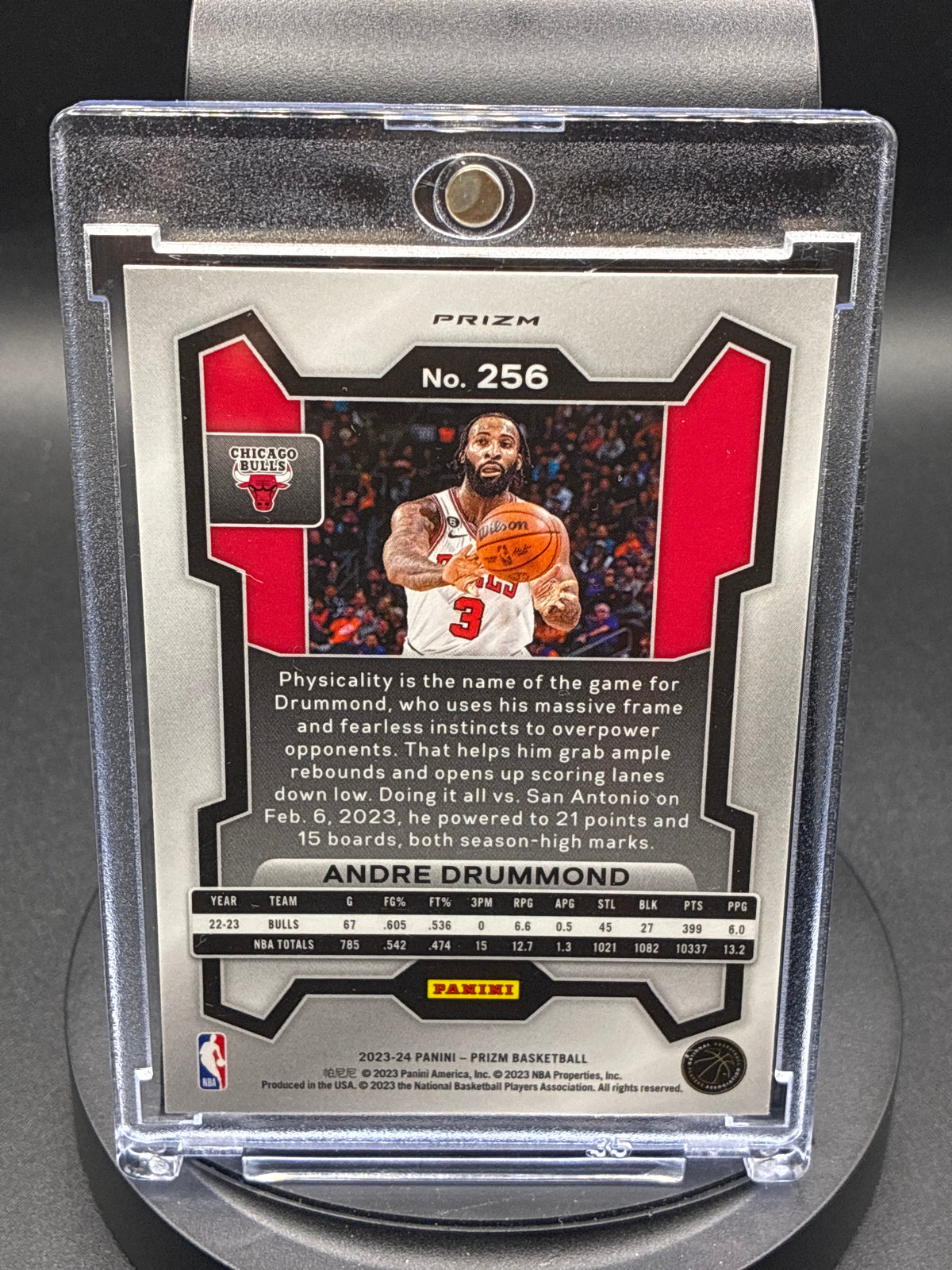 2023-24 Panini Prizm Andre Drummond #256 Snakeskin Prizm