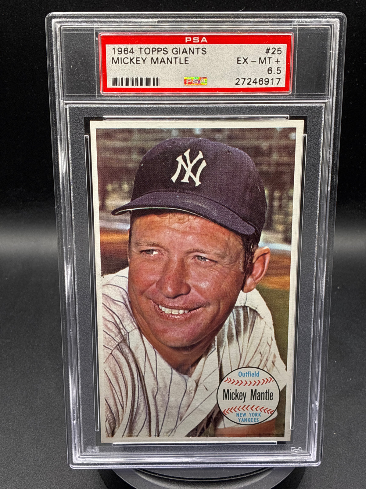 1964 Topps Giants #25 Mickey Mantle PSA 6.5 EX-MT+