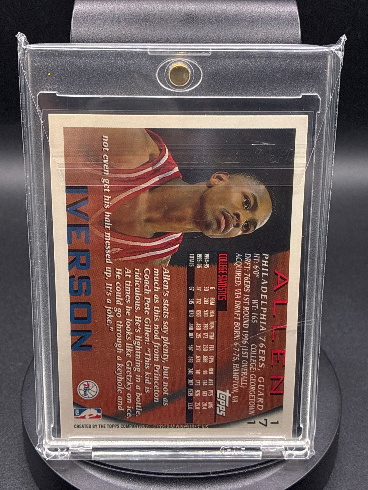 1996-97 Topps Allen Iverson #171 Rookie Card