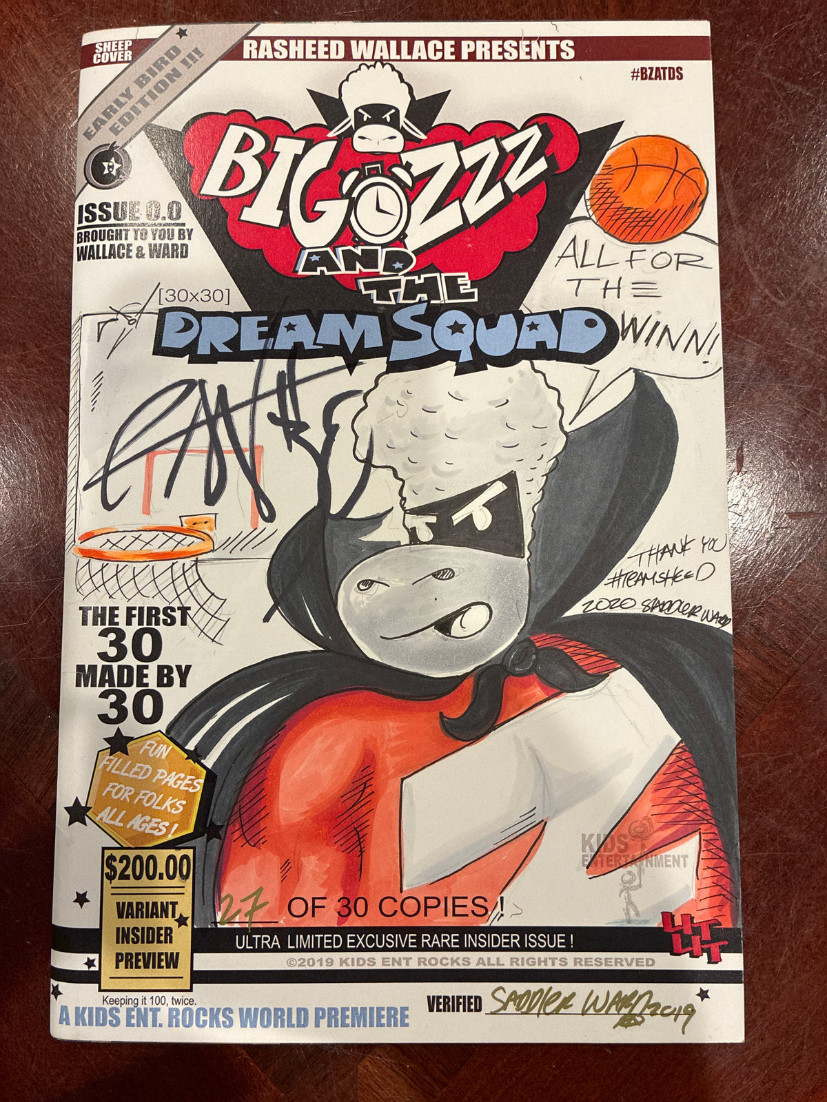 2019 Big Ozzz and the Dream Squad Issue 0.0 Rasheed Wallace Signed Variant