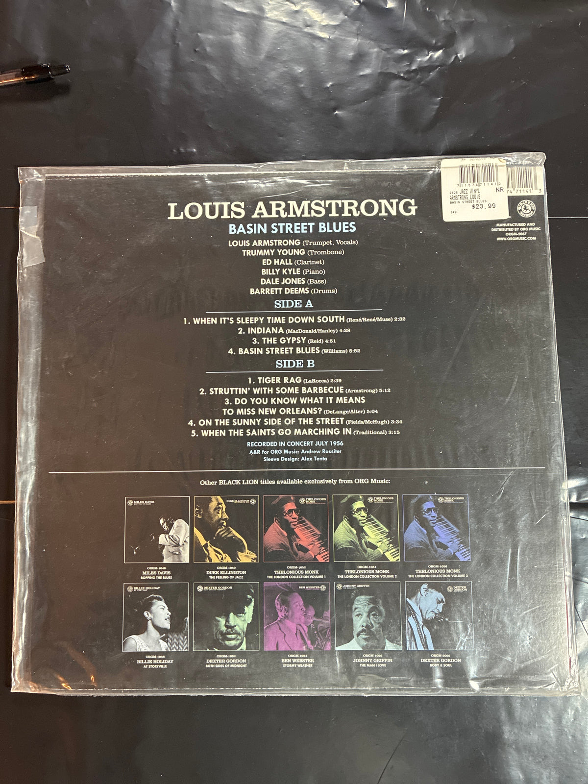 Louis Armstrong – Basin Street Blues – Barnes & Noble Exclusive Blue Vinyl – Limited 1,000 – 180g LP