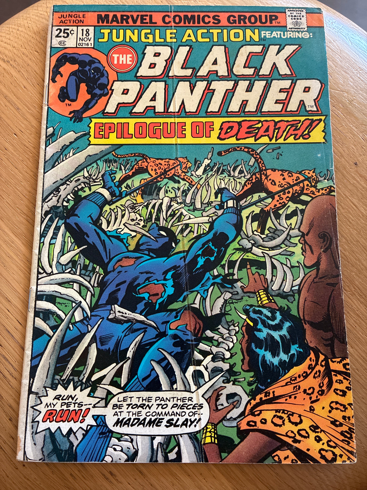 1975 Marvel Jungle Action #18 Featuring The Black Panther