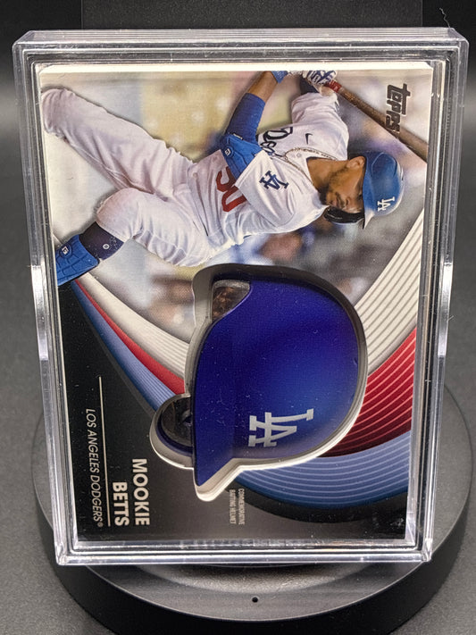 2022 Topps Baseball Series 2 Mookie Betts Commemorative Batting Helmet Card #BH-MB