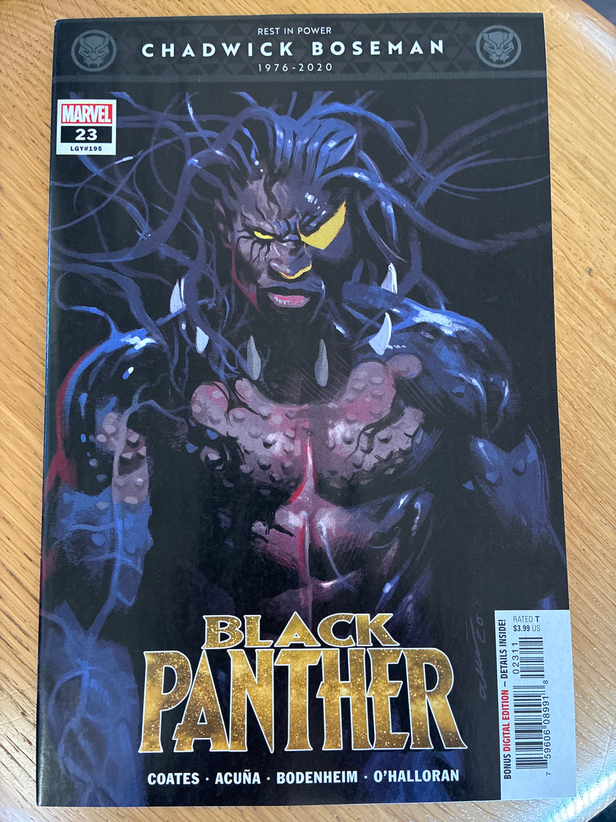 Black Panther #23 Chadwick Boseman 'Rest in Power' Tribute Cover (2021)