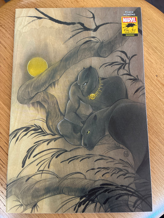 Black Panther #25 Peach Momoko Fine Art Nihonga Variant (2021)