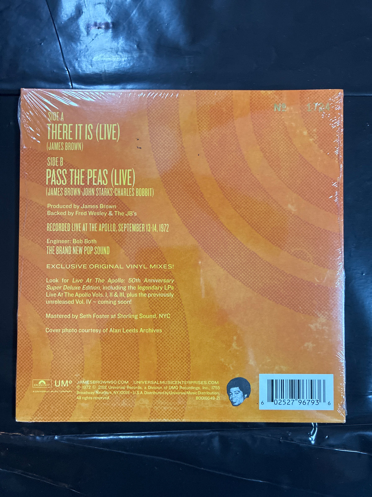 James Brown 2012 Record Store Day Exclusive 7-Inch Vinyl 'There It Is'