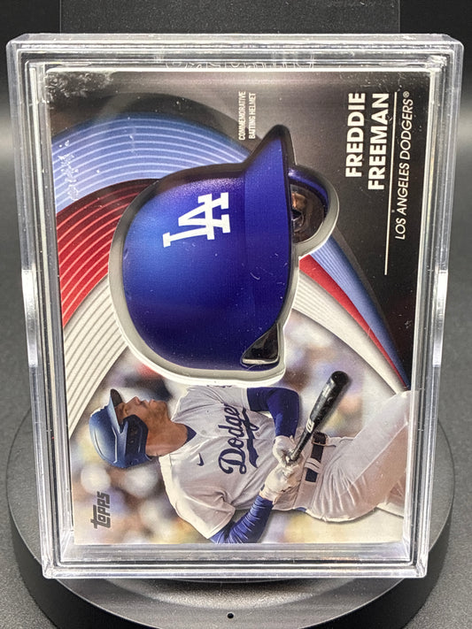 2022 Topps Update Freddie Freeman Los Angeles Dodgers Commemorative Batting Helmet Card #BH-FF