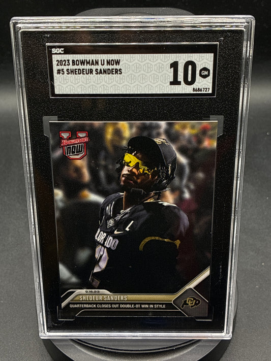 2023 Bowman University Now Shedeur Sanders #5 SGC 10 GM