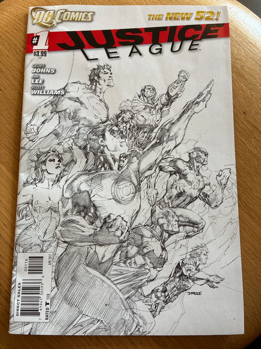 Justice League #1 (2012) Jim Lee Pencils Variant - The New 52!