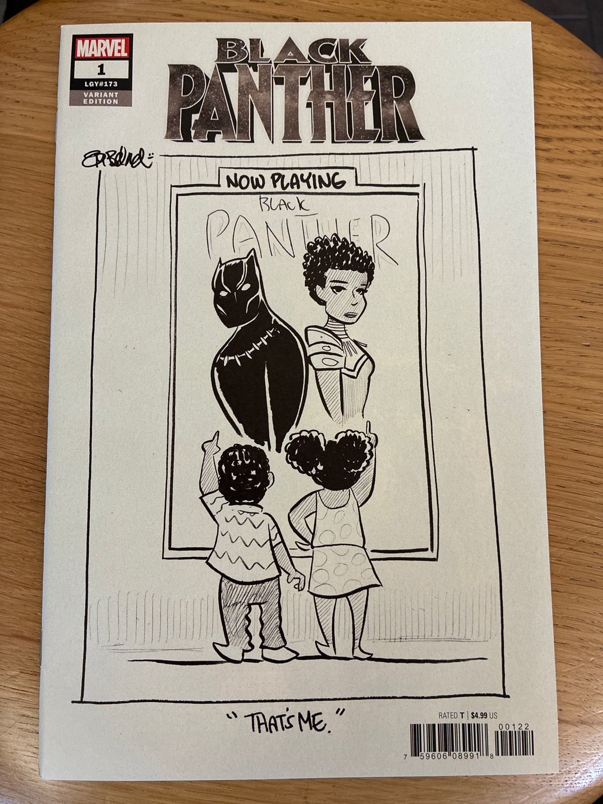 Black Panther 1 Tom Beland Black & White Variant Marvel Comics 2018 NM Near Mint