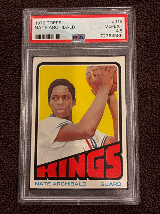 1972 Topps Nate Archibald #115 PSA 4.5 VG-EX+