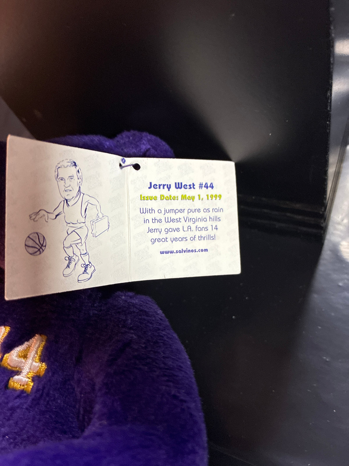 1999 Salvino's B-Ball Bammers Jerry West #44 Plush Bear
