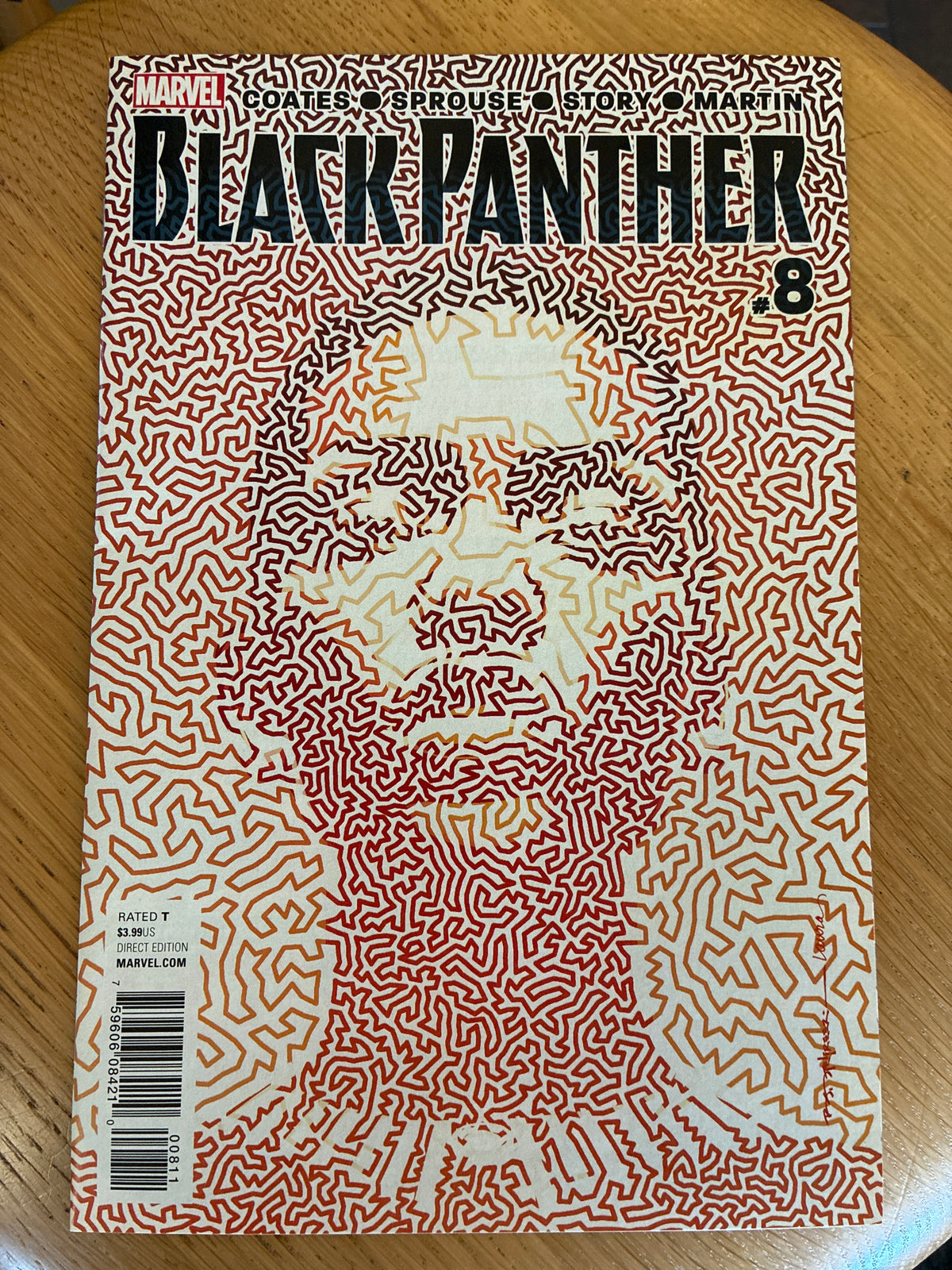 Black Panther #8 (2016) – Brian Stelfreeze T’Challa Maze Variant – Marvel Comics