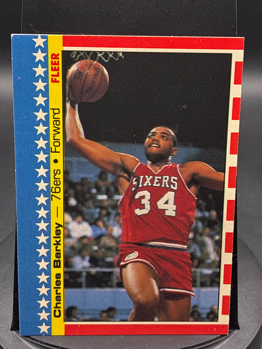 1987-88 Fleer Charles Barkley Basketbal Sticker #6