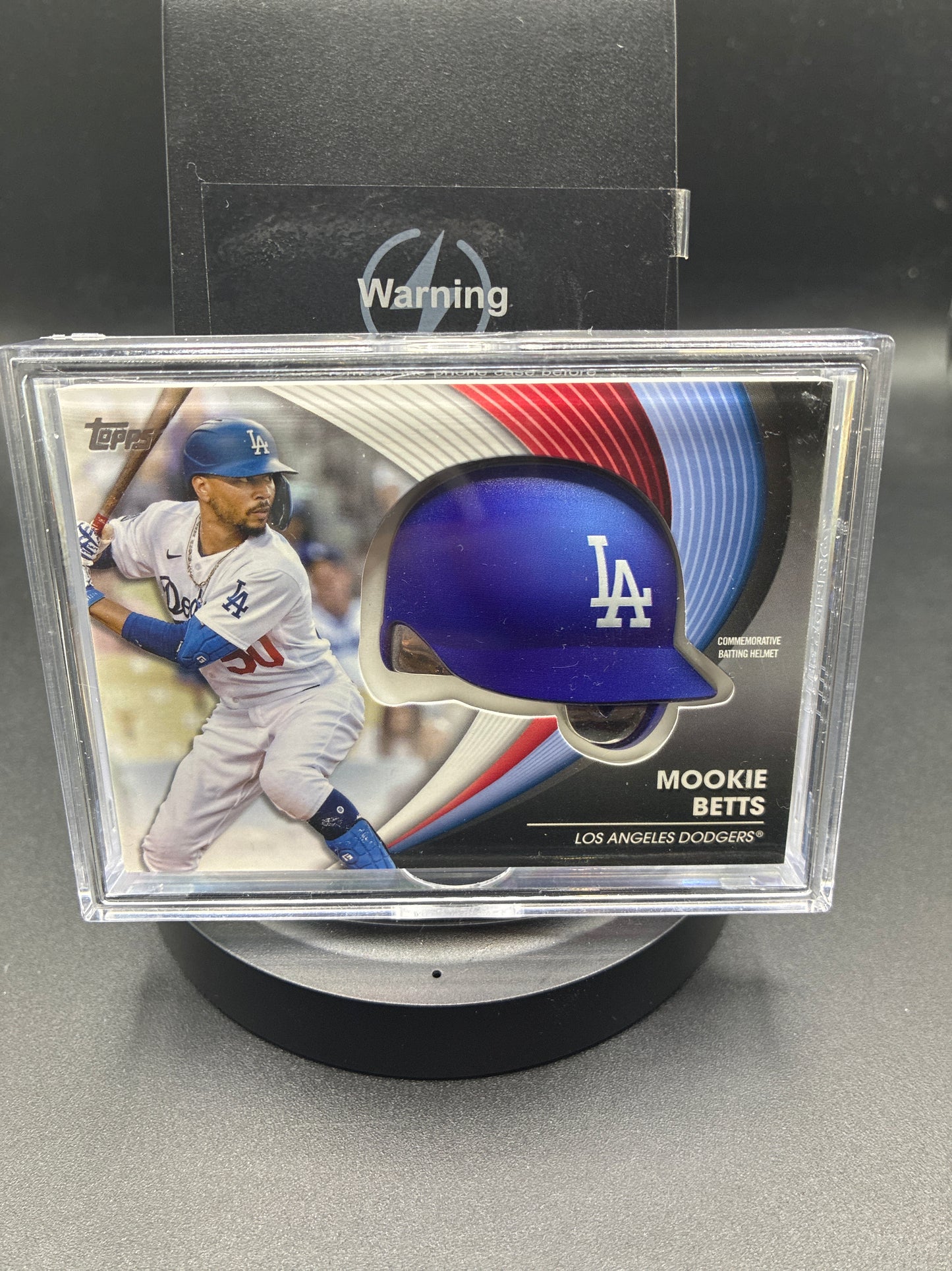 2022 Topps Baseball Series 2 Mookie Betts Commemorative Batting Helmet Card #BH-MB