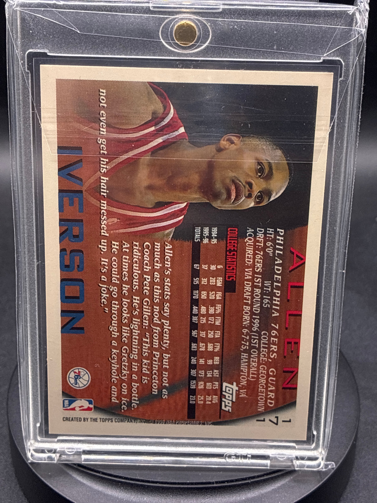 1996-97 Topps Allen Iverson #171 Rookie Card